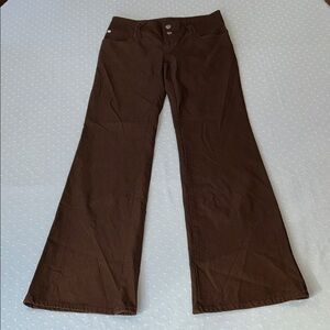 Younique Women's Chocolate Brown Wide-Leg Flare stretchy Jeans